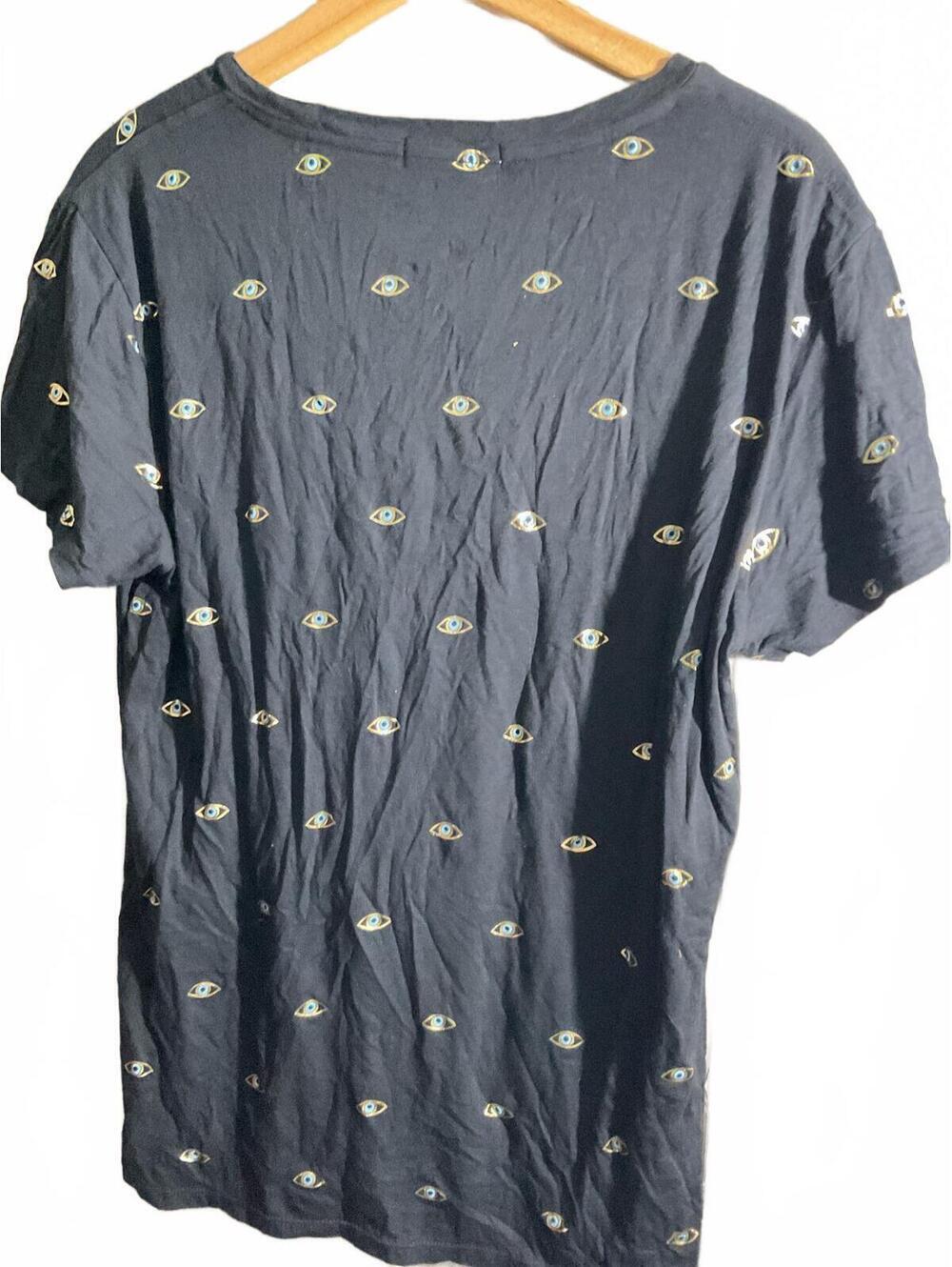 CHRLDR Black T-Shirt with Novelty Eye Print Pattern XL - Picture 6 of 6